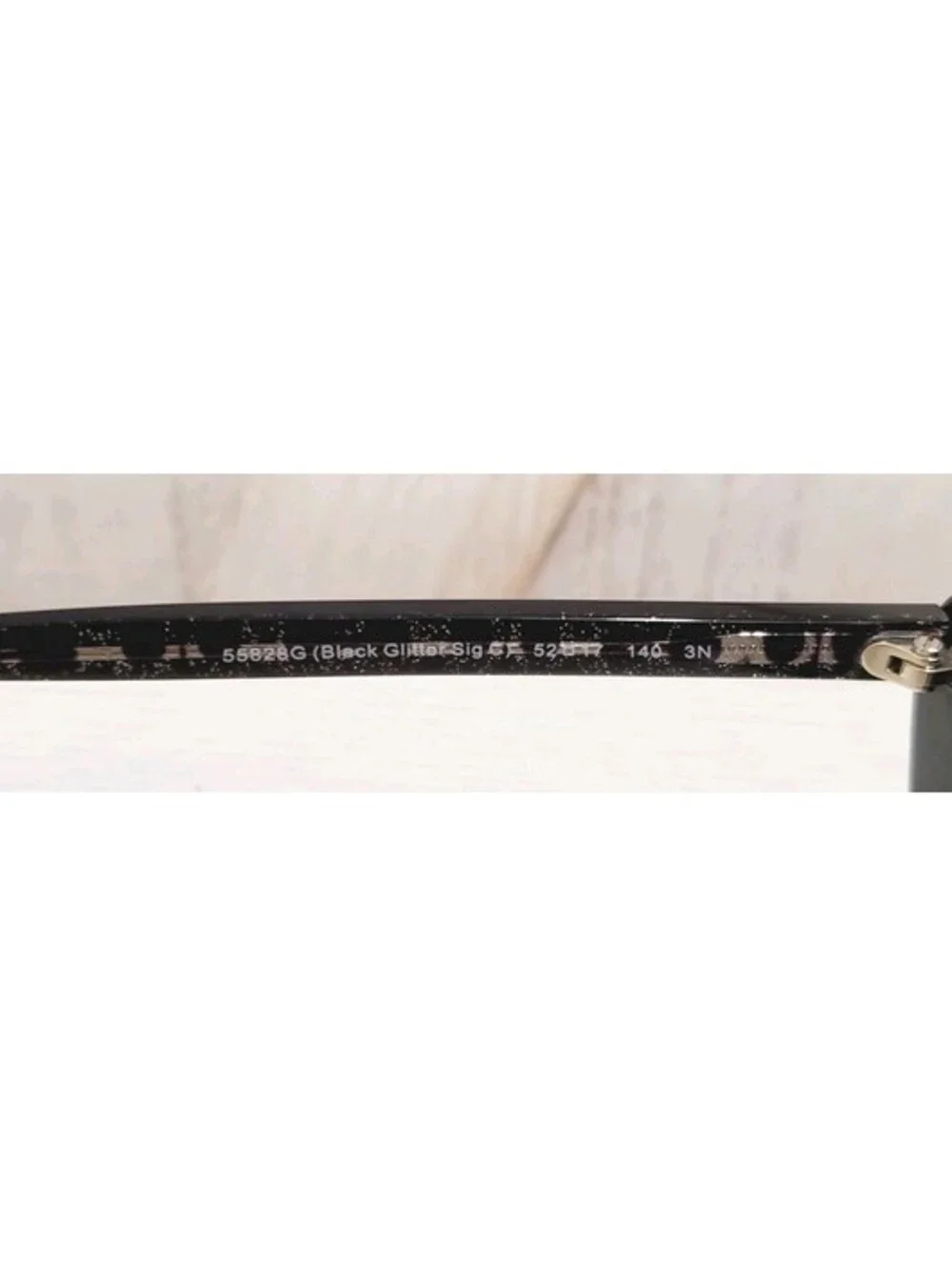 Coach Black Glitter Sig C Cat Eye Sunglasses 55828G HC8288
